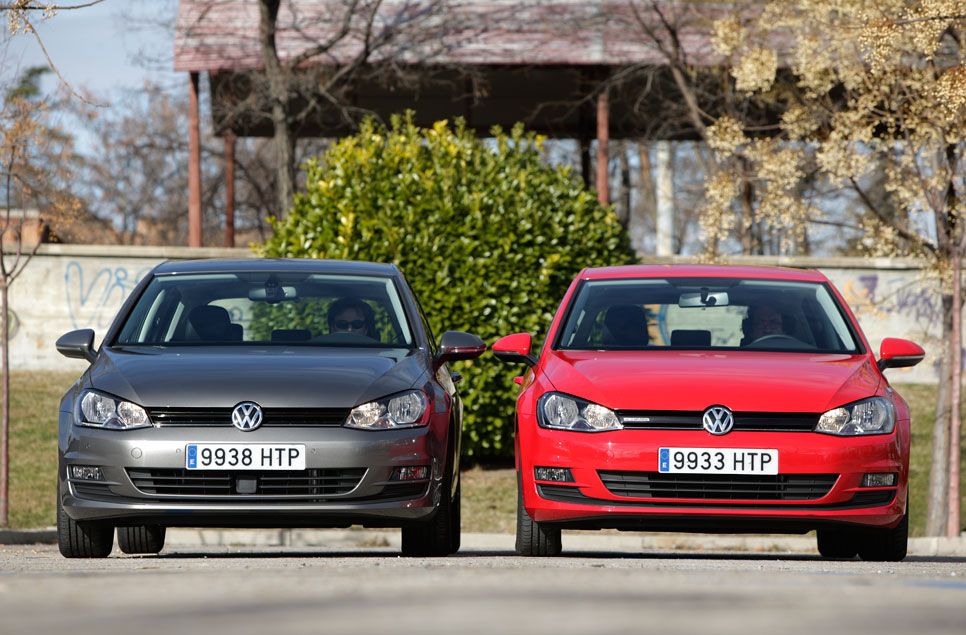Comparativa: VW Golf 1.6 TDI DSG7 vs VW Golf 1.6 TDI y VW Golf Bluemotion