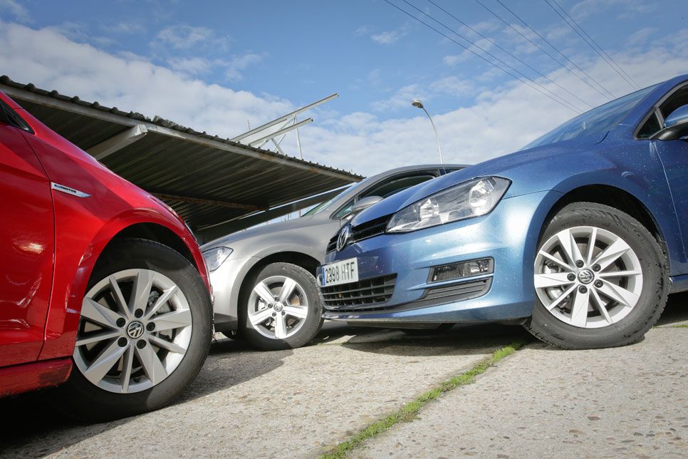 Comparativa: VW Golf 1.6 TDI DSG7 vs VW Golf 1.6 TDI y VW Golf Bluemotion