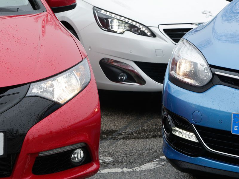 Honda Civic 1.6 I-DTEC vs Peugeot 308 1.6 e-HDI y Renault Mégane 1.6 DCI