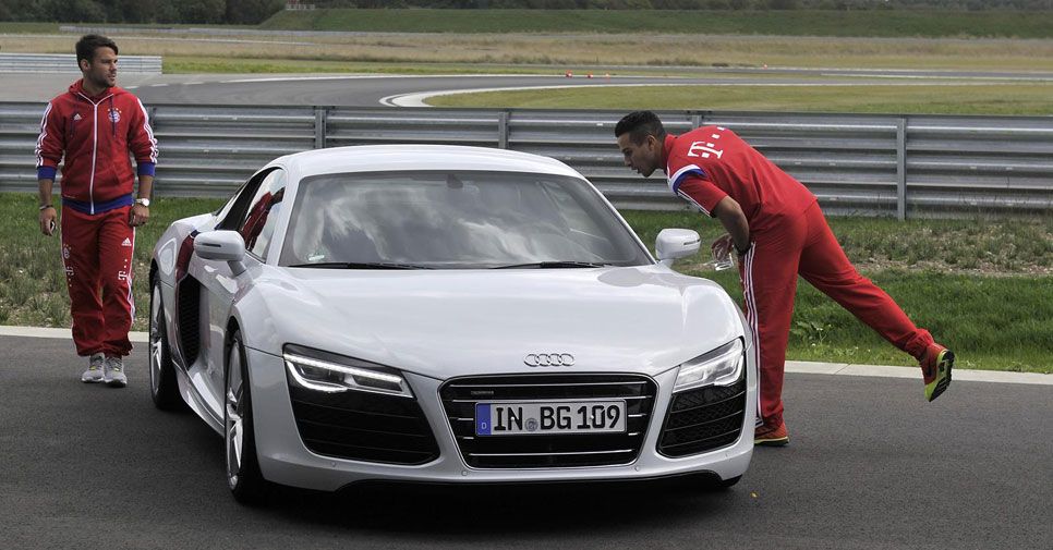 Así se lo pasaron los jugadores del Bayern de Munich en la Audi Driving Experience