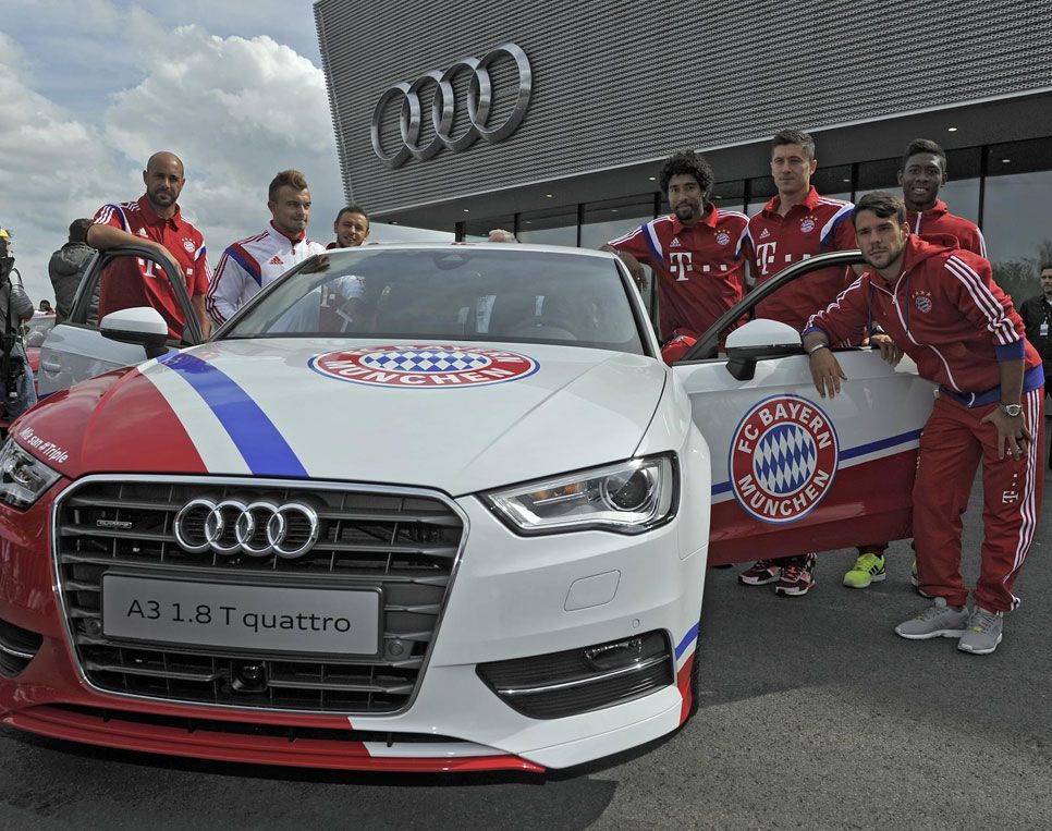 Así se lo pasaron los jugadores del Bayern de Munich en la Audi Driving Experience