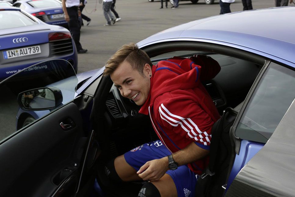 Así se lo pasaron los jugadores del Bayern de Munich en la Audi Driving Experience