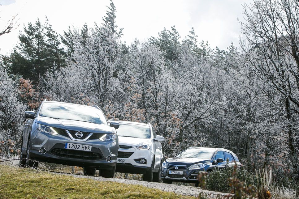 Comparativa: Hyundai ix35 2.0 CRDI 136 4x2 vs Nissan Qashqai 1.6 DCI 130 4x2 S/S y Suzuki S-Cross 1.6 DDIS 120 2WD