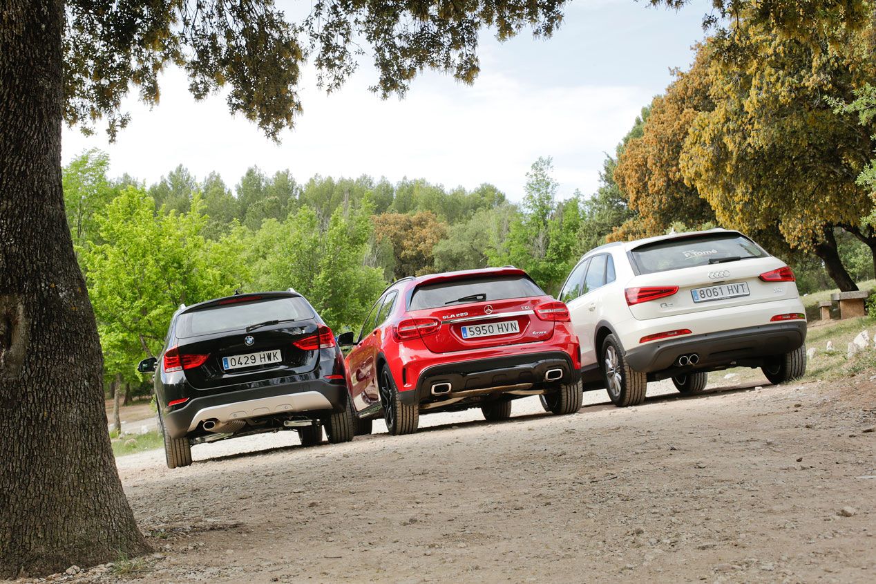Comparativa: Audi Q3 2.0 TDI quattro S Tronic vs BMW X1 Xdrive 2.0d Steptronic y Mercedes GLA 220 CDI 4M 7G-DCT