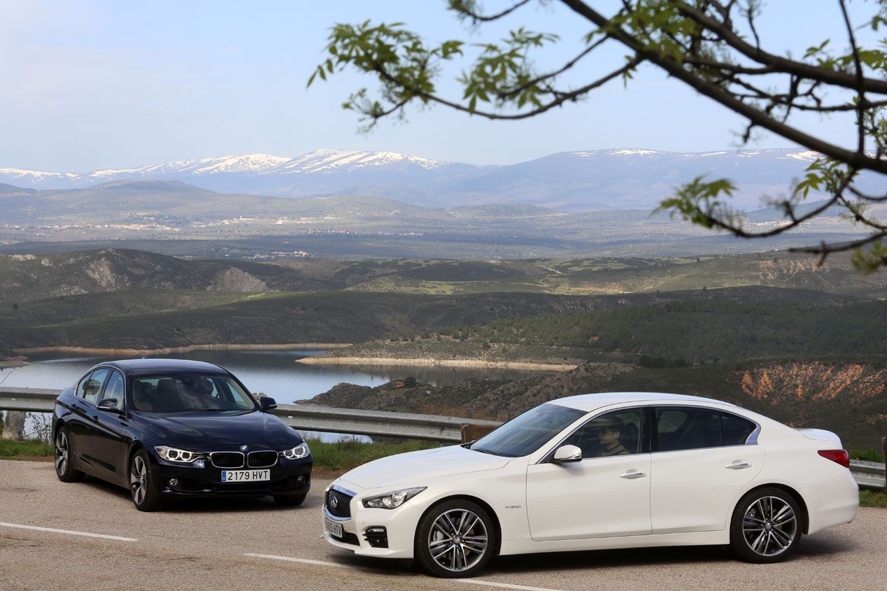 Comparativa: BMW Serie 3 ActiveHybrid vs Infiniti Q50 Hybrid 3.5 AWD