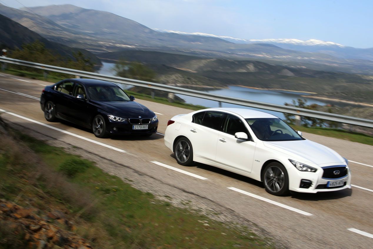 Comparativa: BMW Serie 3 ActiveHybrid vs Infiniti Q50 Hybrid 3.5 AWD