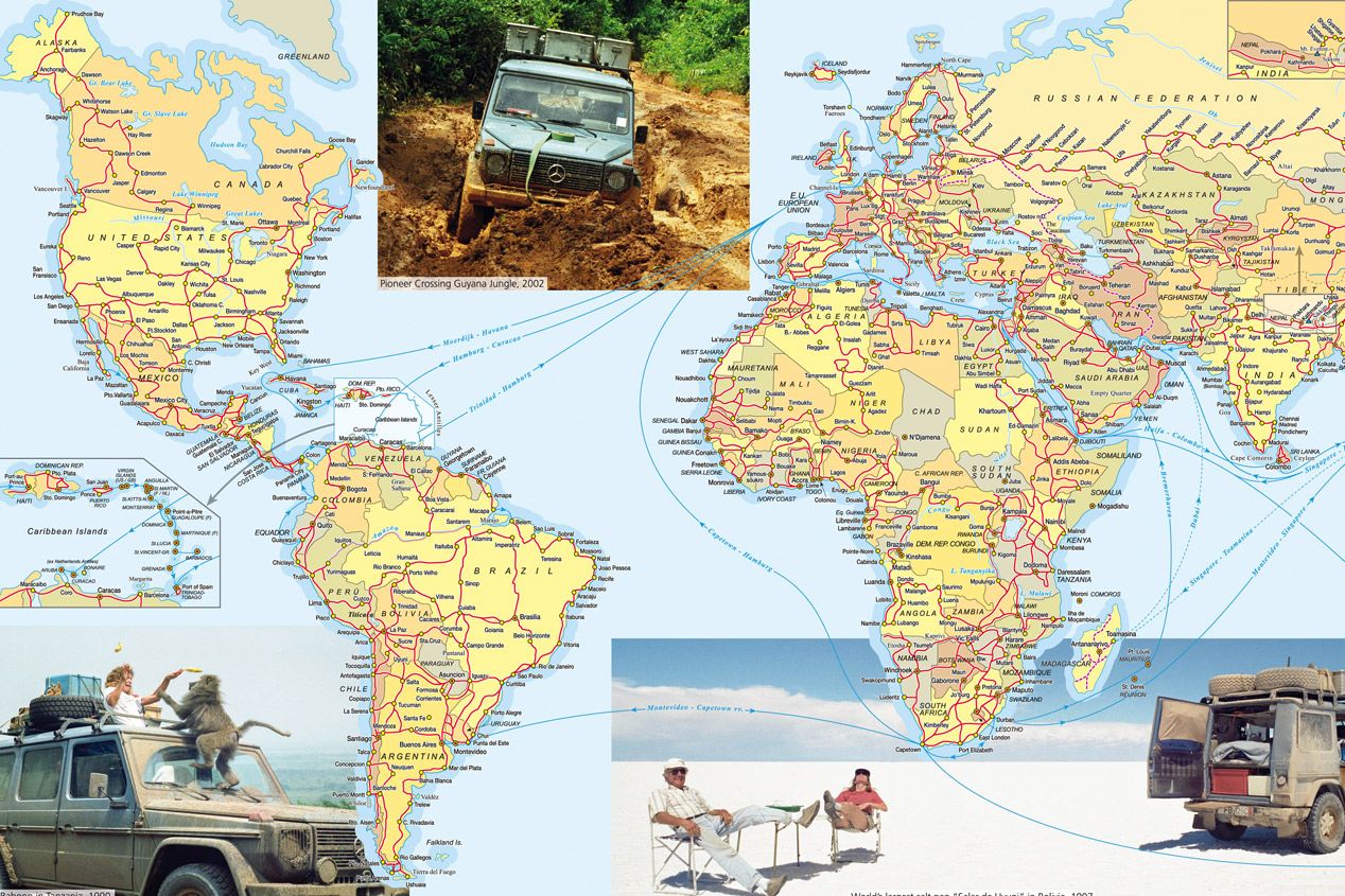 Un Mercedes Clase G da 22 vueltas al mundo