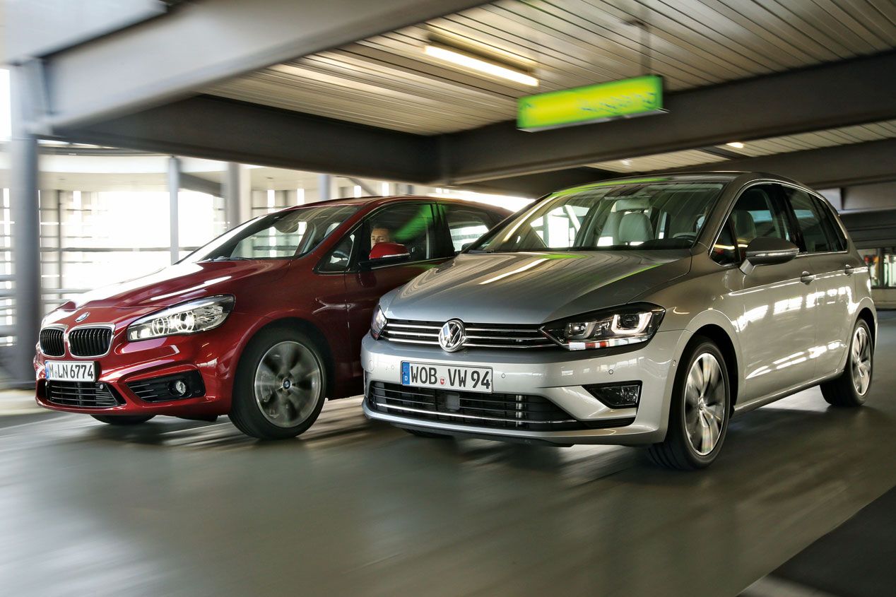 Comparativa: BMW 218d Active Tourer - VW Golf Sportsvan 2.0 TDi, cantidad y calidad