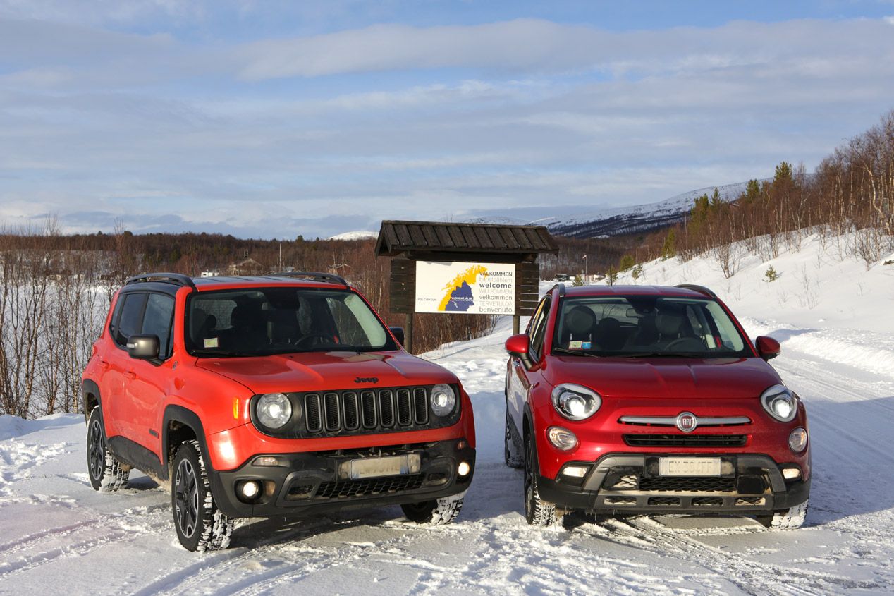 Fiat 500X y Jeep Renegade, prueba en nieve y hielo