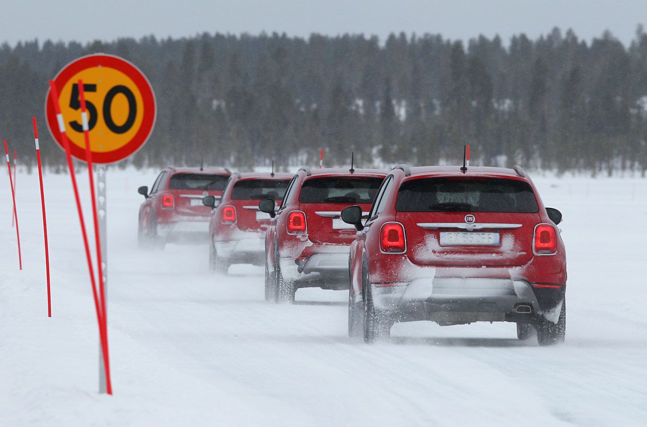 Fiat 500X y Jeep Renegade, prueba en nieve y hielo
