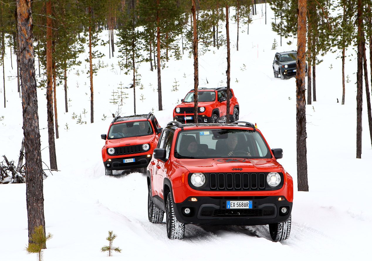 Fiat 500X y Jeep Renegade, prueba en nieve y hielo