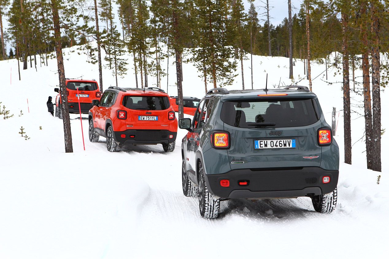 Fiat 500X y Jeep Renegade, prueba en nieve y hielo
