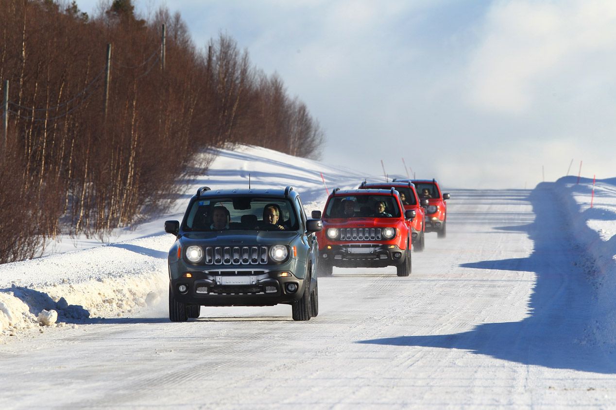 Fiat 500X y Jeep Renegade, prueba en nieve y hielo