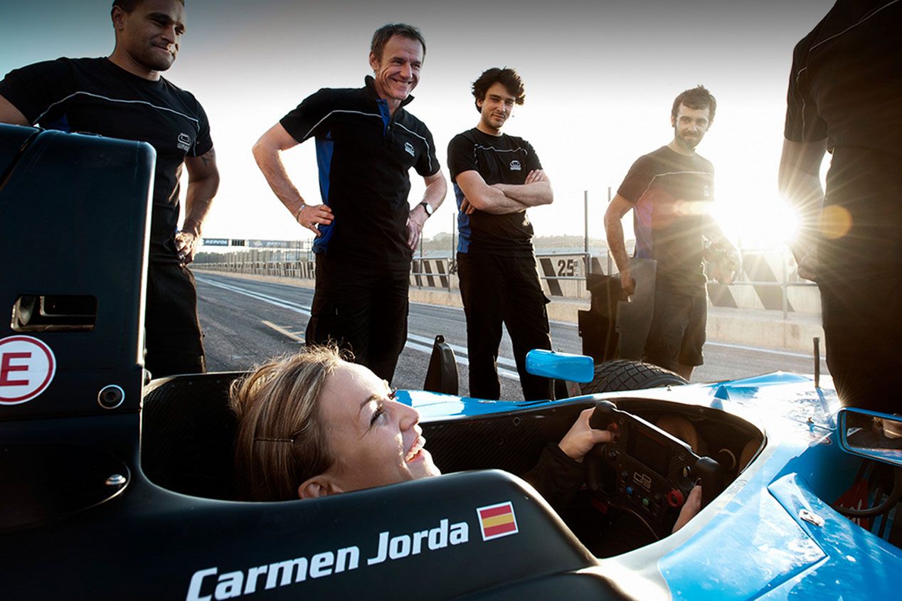 Carmen Jordá,  piloto de desarrollo de Lotus
