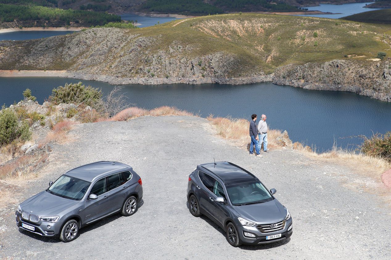 Comparativa: BMW X3 xDrive20d vs Hyundai Santa Fe 2.2 CRDi 4x4