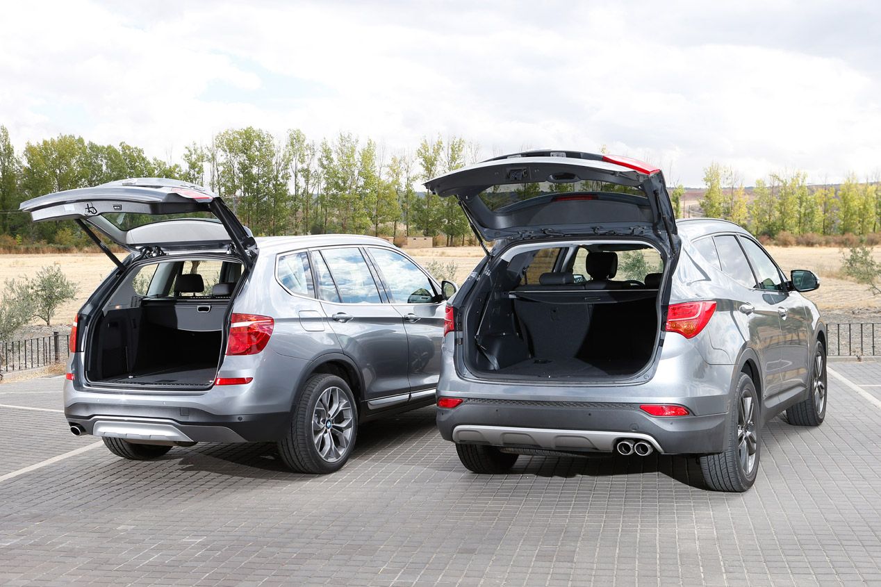 Comparativa: BMW X3 xDrive20d vs Hyundai Santa Fe 2.2 CRDi 4x4