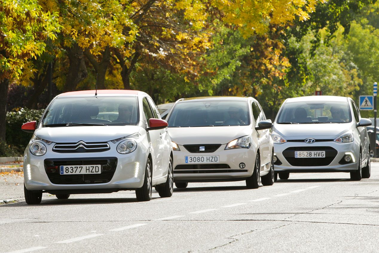 Comparativa: Citroën C1 1.2 vs Hyundai i10 1.2 y Seat Mii 1.0, meriéndate la ciudad