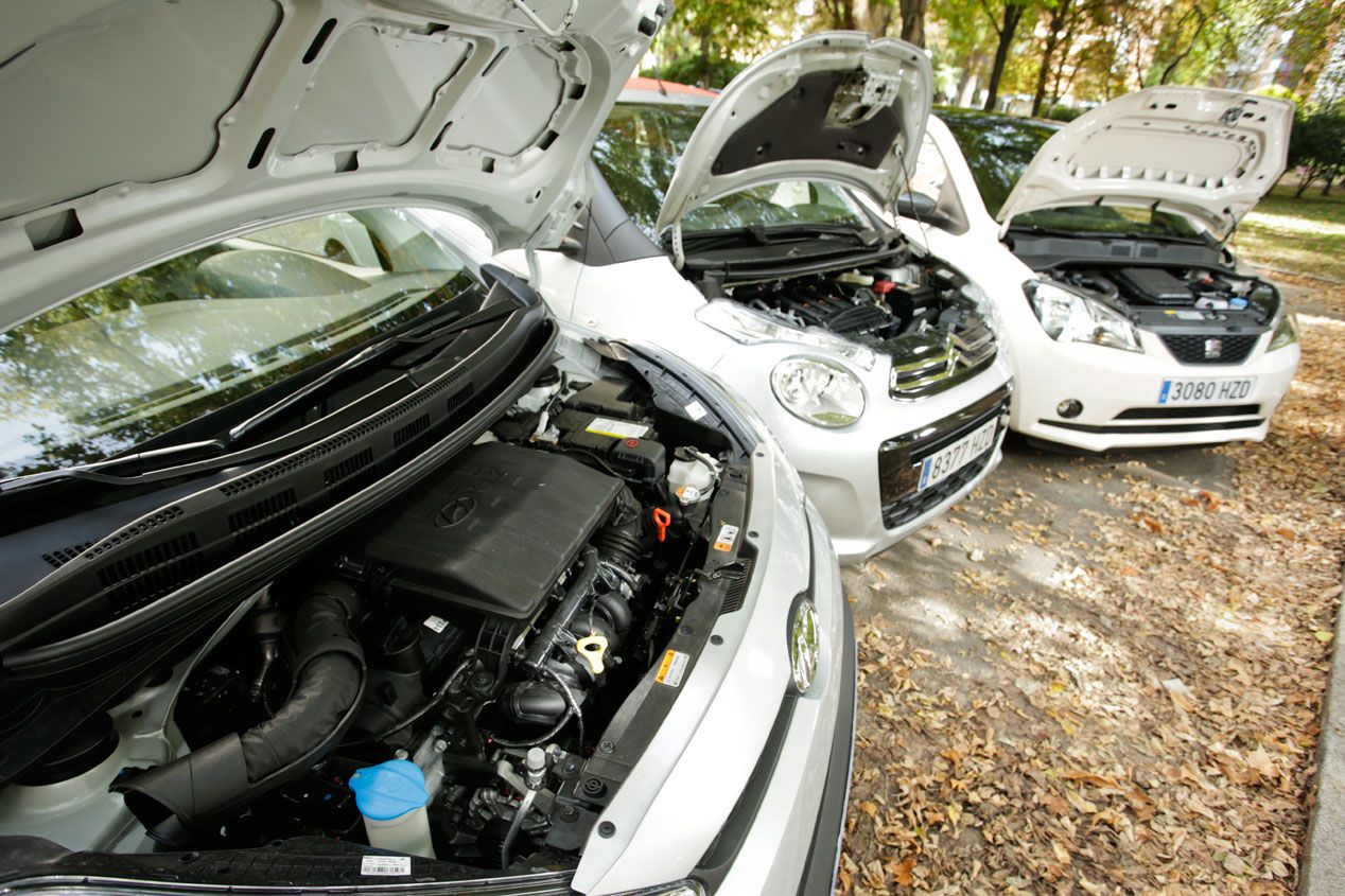 Comparativa: Citroën C1 1.2 vs Hyundai i10 1.2 y Seat Mii 1.0, meriéndate la ciudad