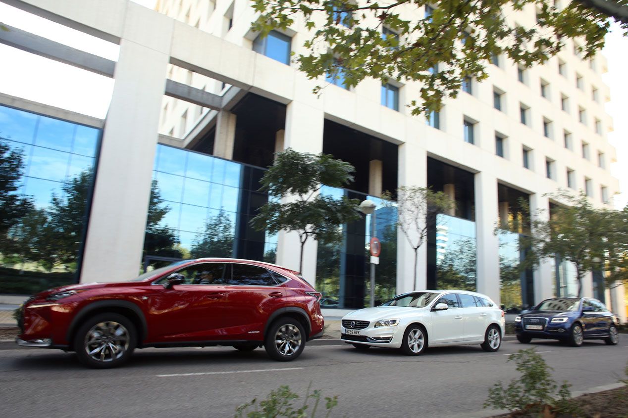 Comparativa: Audi Q5 Hybrid & Lexus NX 300h & Volvo V60 Plug-in Hybrid