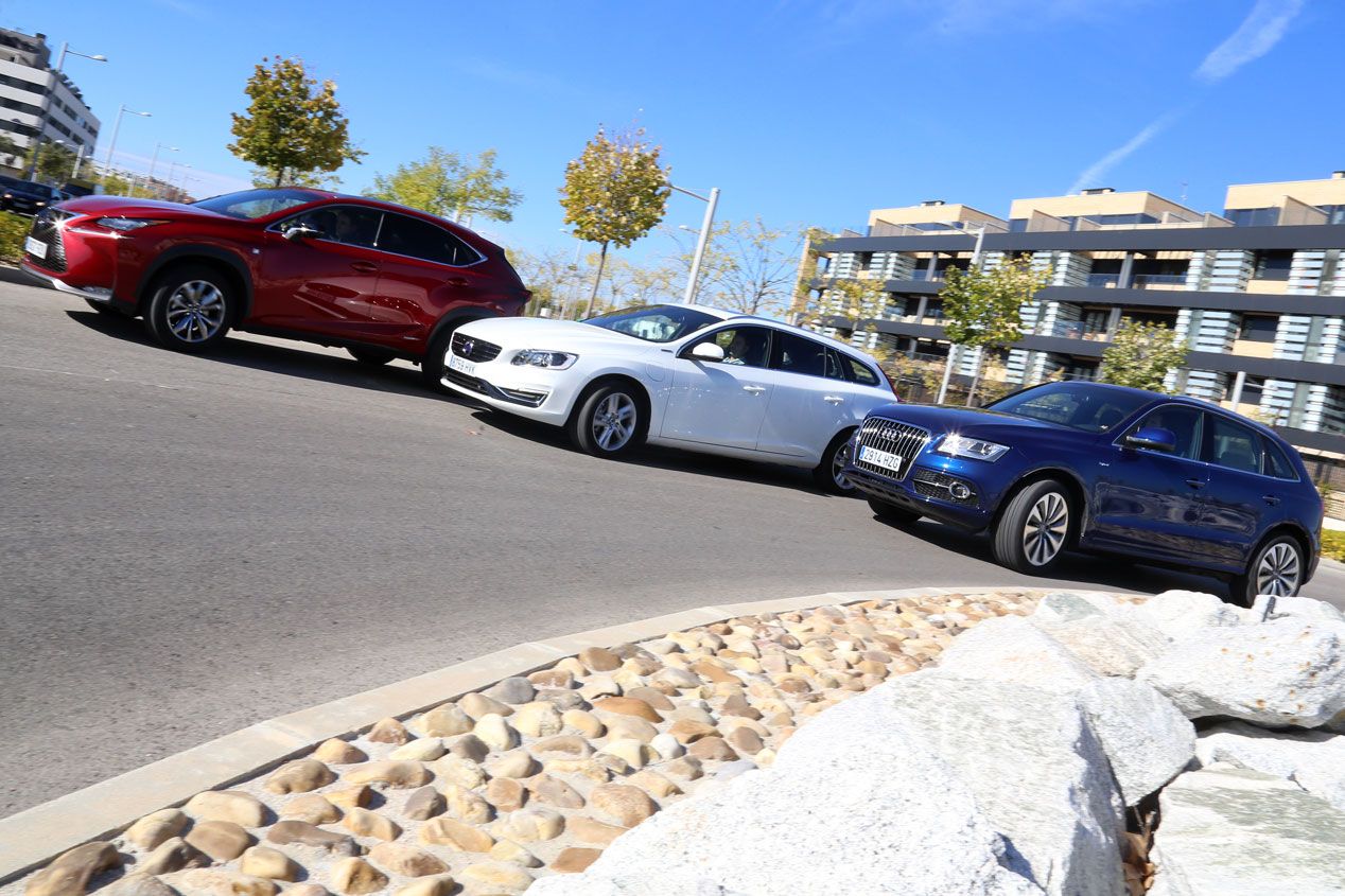 Comparativa: Audi Q5 Hybrid & Lexus NX 300h & Volvo V60 Plug-in Hybrid