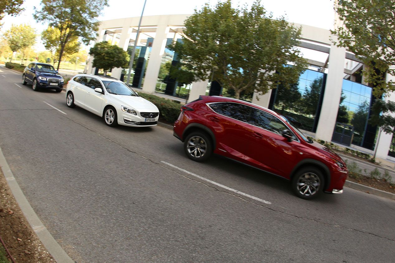 Comparativa: Audi Q5 Hybrid & Lexus NX 300h & Volvo V60 Plug-in Hybrid