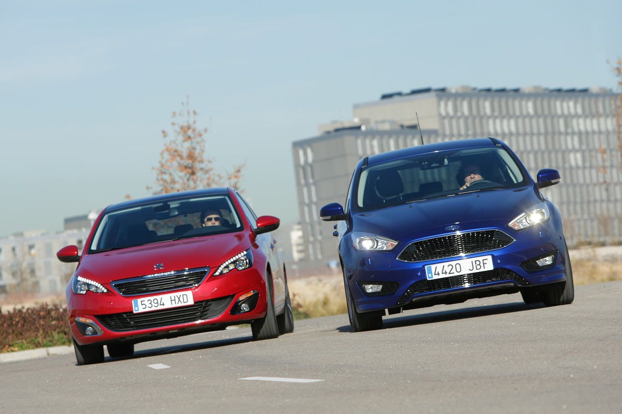 Comparativa: Ford Focus 1.0 EcoBoost 125 vs. Peugeot 308 1.2 e-THP 130 PureTech