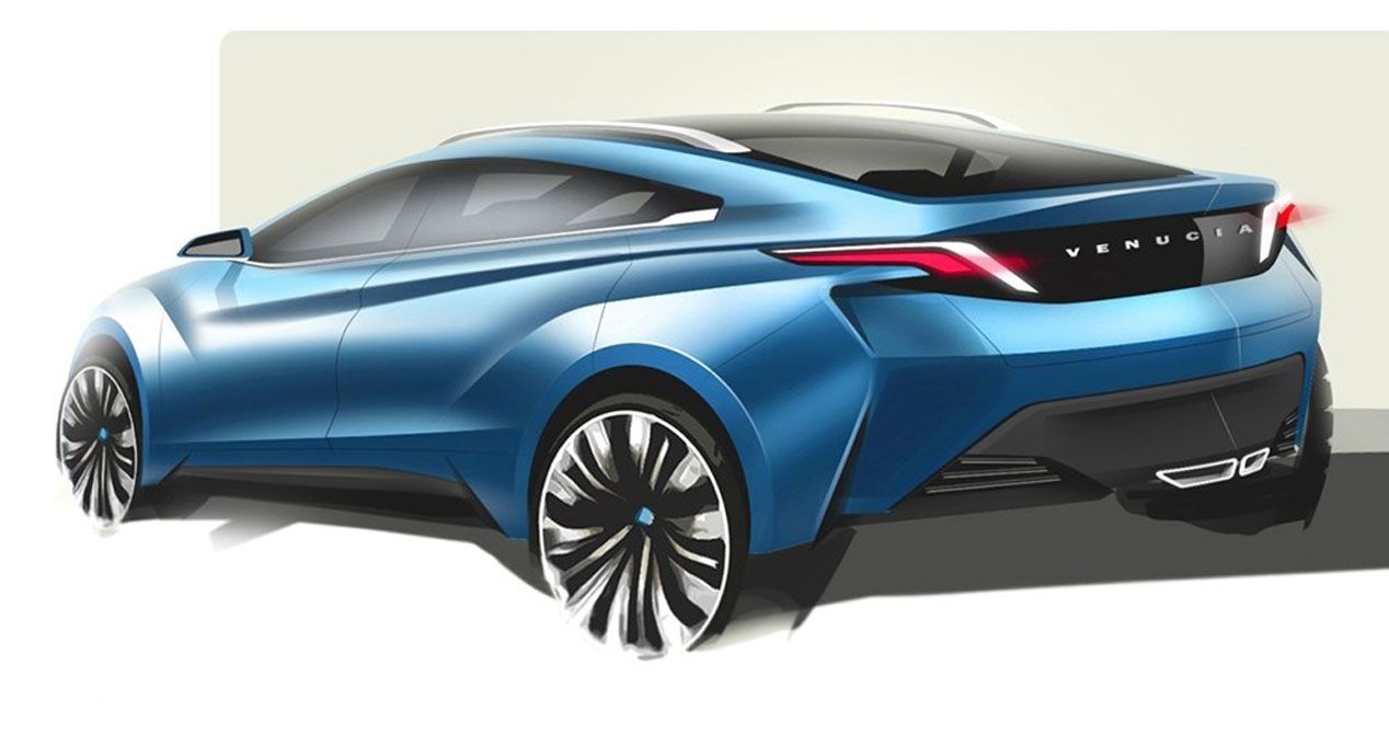 Nissan Venucia y su futurista coupé de cuatro puertas