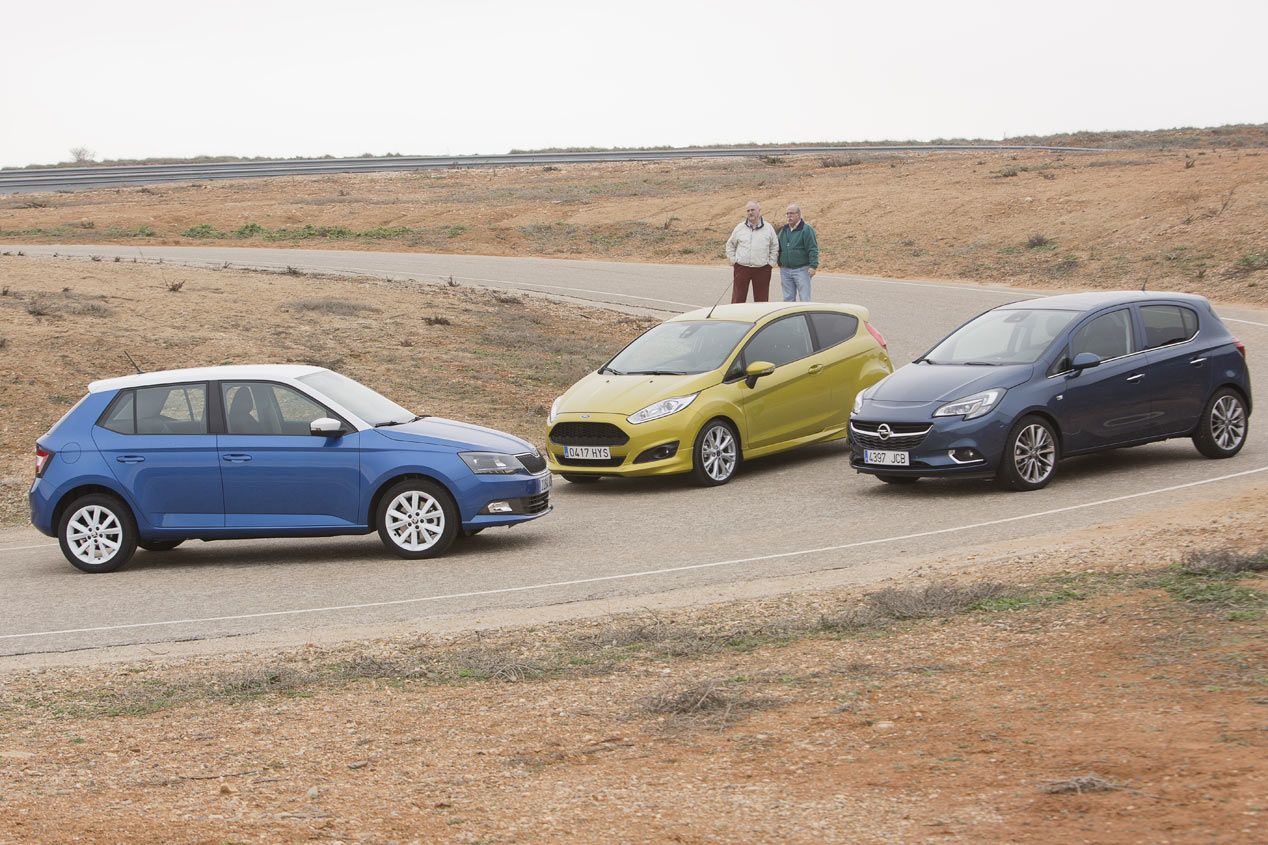 Ford Fiesta 1.0 125 CV vs Opel Corsa 1.0T 115 y Skoda Fabia 1.2 TSI 110
