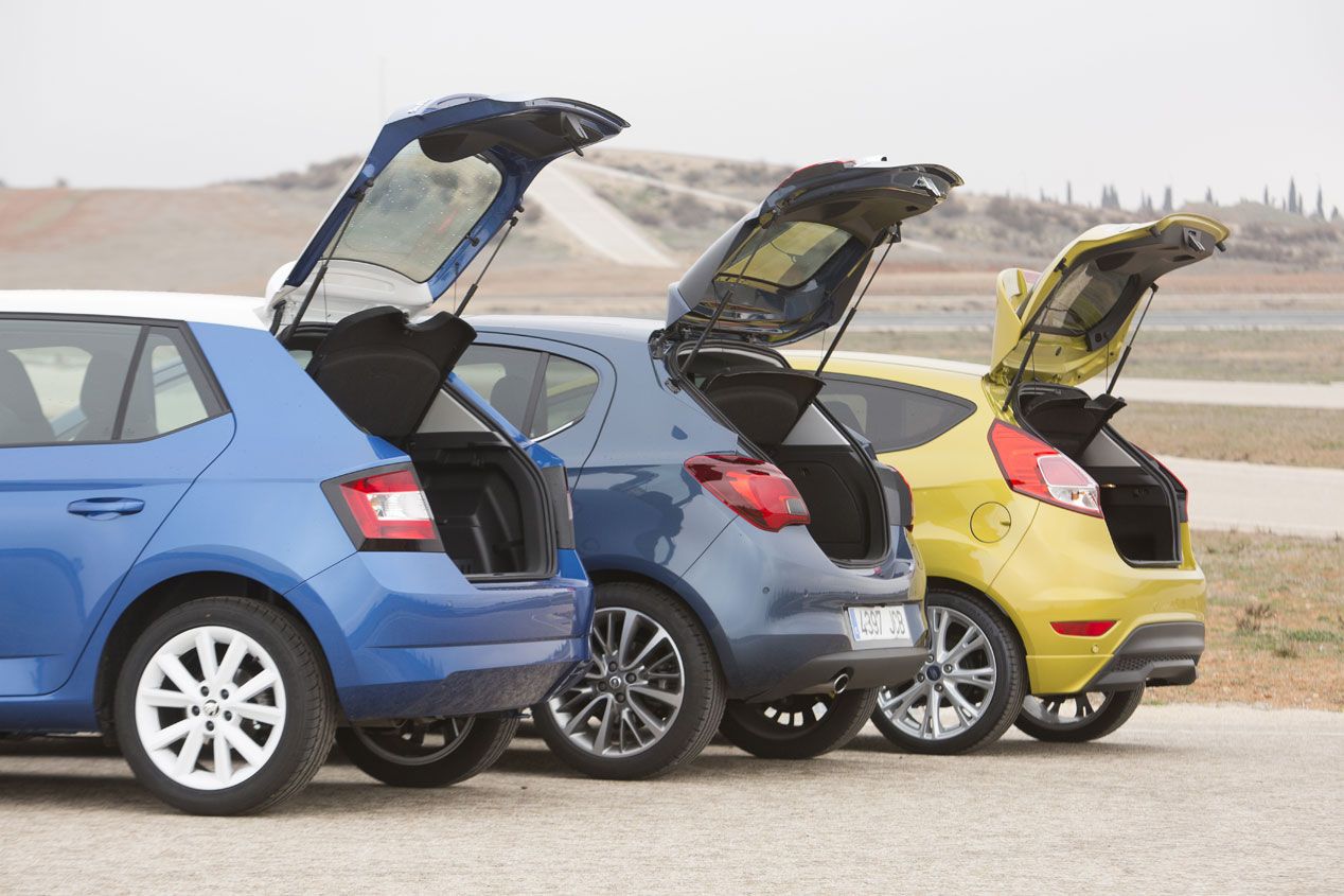 Ford Fiesta 1.0 125 CV vs Opel Corsa 1.0T 115 y Skoda Fabia 1.2 TSI 110