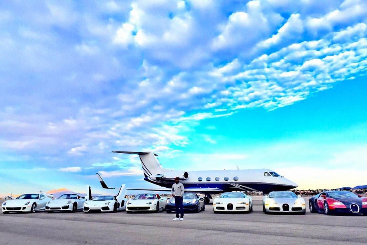El garaje multimillonario del boxeador Floyd Mayweather