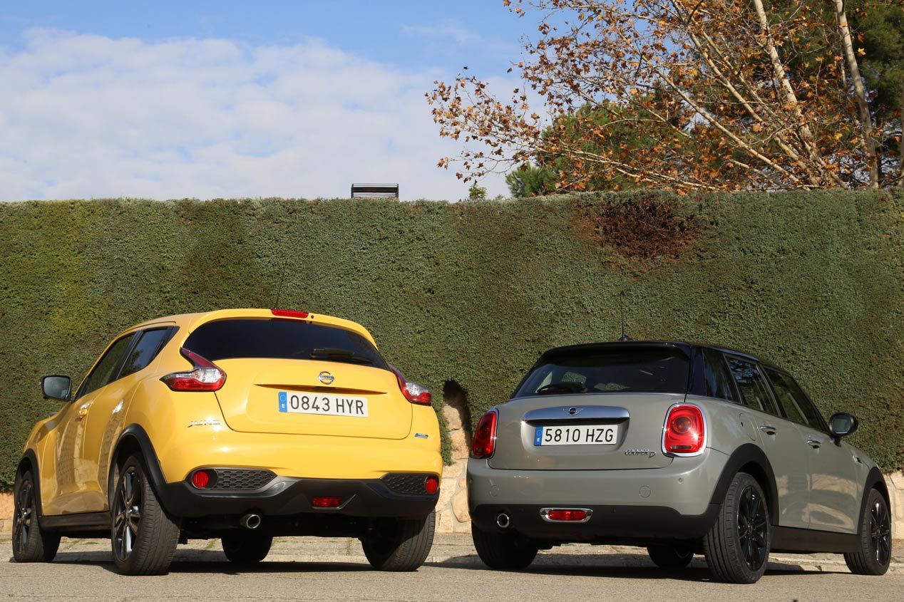 Comparativa: Mini Cooper D 5 p vs Nissan Juke 1.5 DCI 4x2