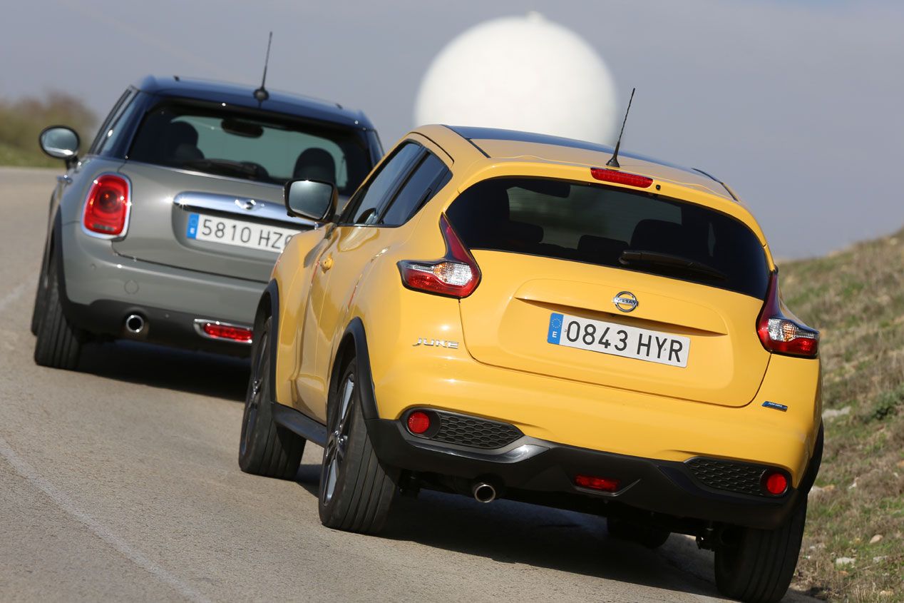 Comparativa: Mini Cooper D 5 p vs Nissan Juke 1.5 DCI 4x2