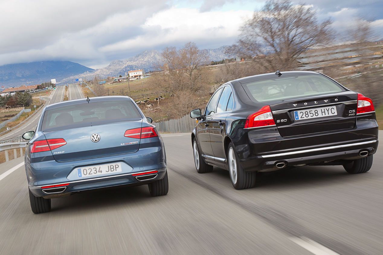 Comparativa: VW Passat 2.0 TDi BiT 4Motion DSG vs Volvo S80 D5 AWD Aut.