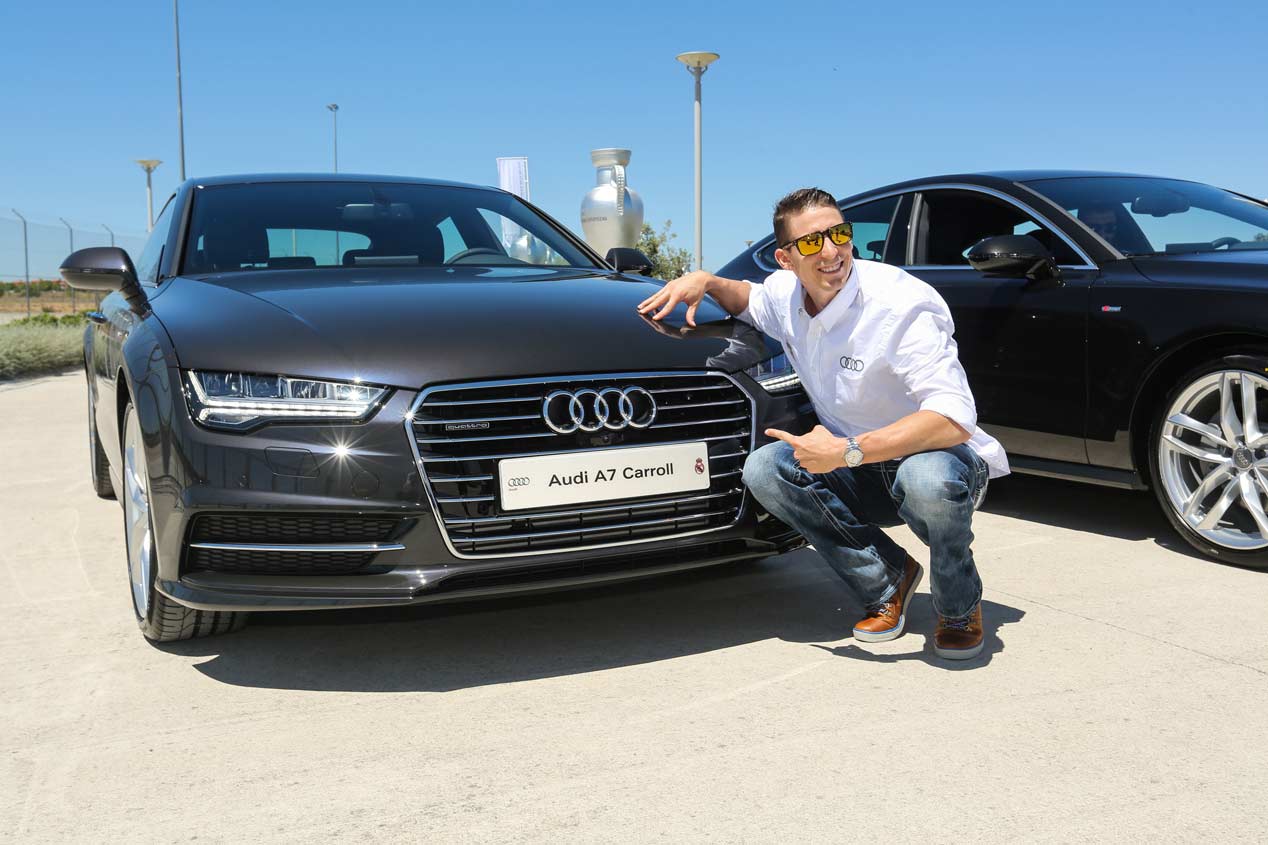 Los jugadores del Real Madrid de baloncesto reciben sus nuevos Audi A7