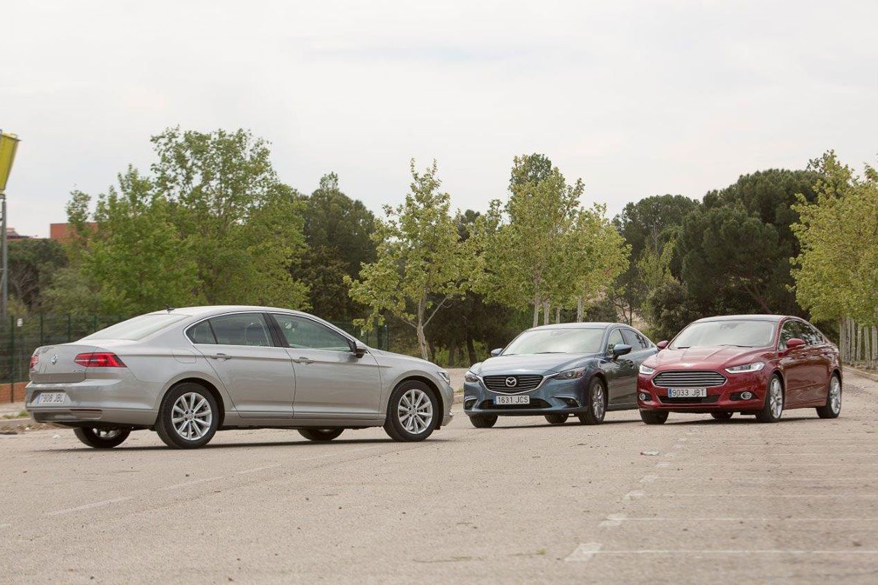 Comparativa: Ford Mondeo 1.5 EcoBoost 160, Mazda 6 2.0 Skyactiv, VW Passat 1.4 TSI ACT 150
