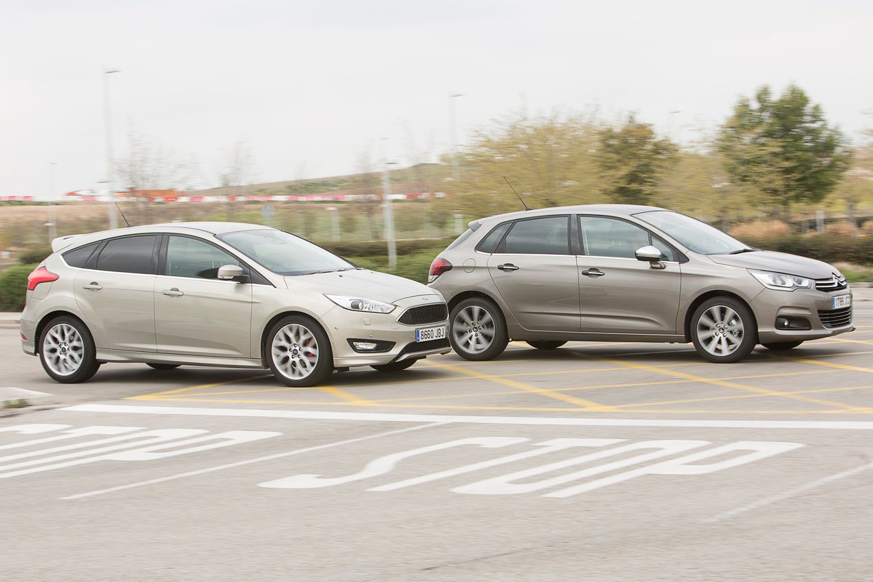 Ford Focus 1.6 TDCi 115 contra Citroën C4 1.6 BlueHDi 120