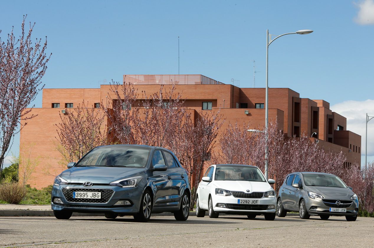 Hyundai i20 contra Opel Corsa 1.3 CDTi y Skoda Fabia 1.4 TDi