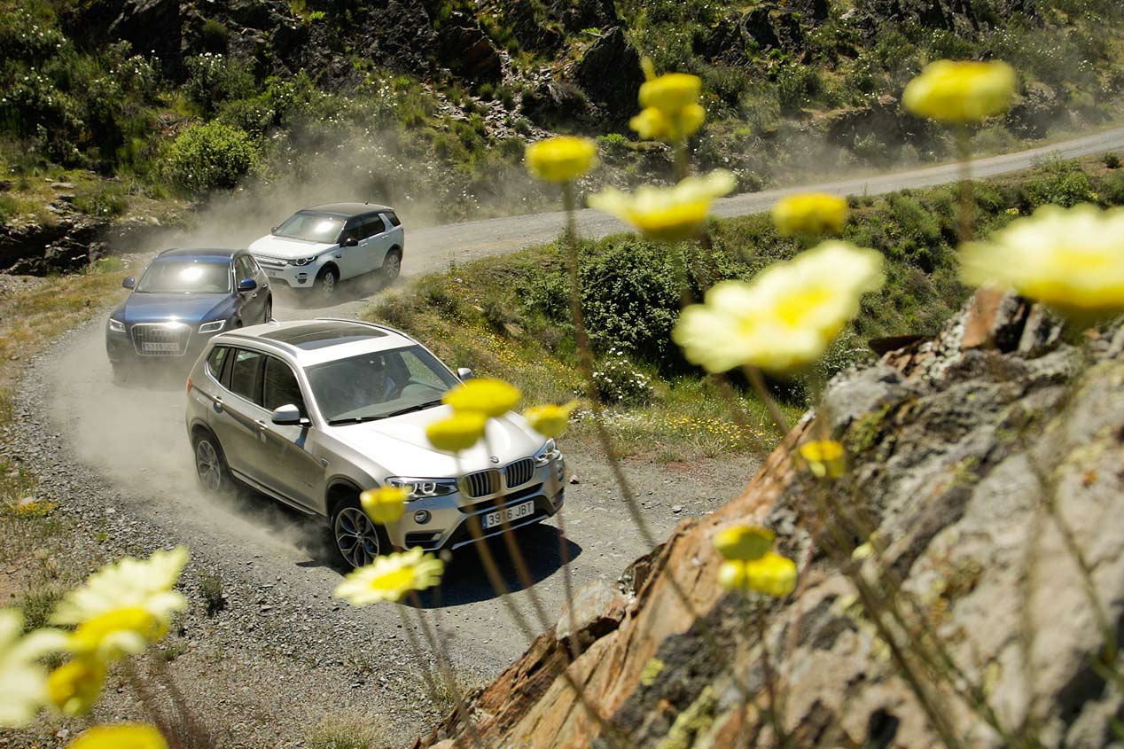 Audi Q5 2.0 TDI Quattro S Tronic vs BMW X3 xDrive 20D Aut. y Land Rover Discovery Sport 2.2 SD4 4x4 Aut.