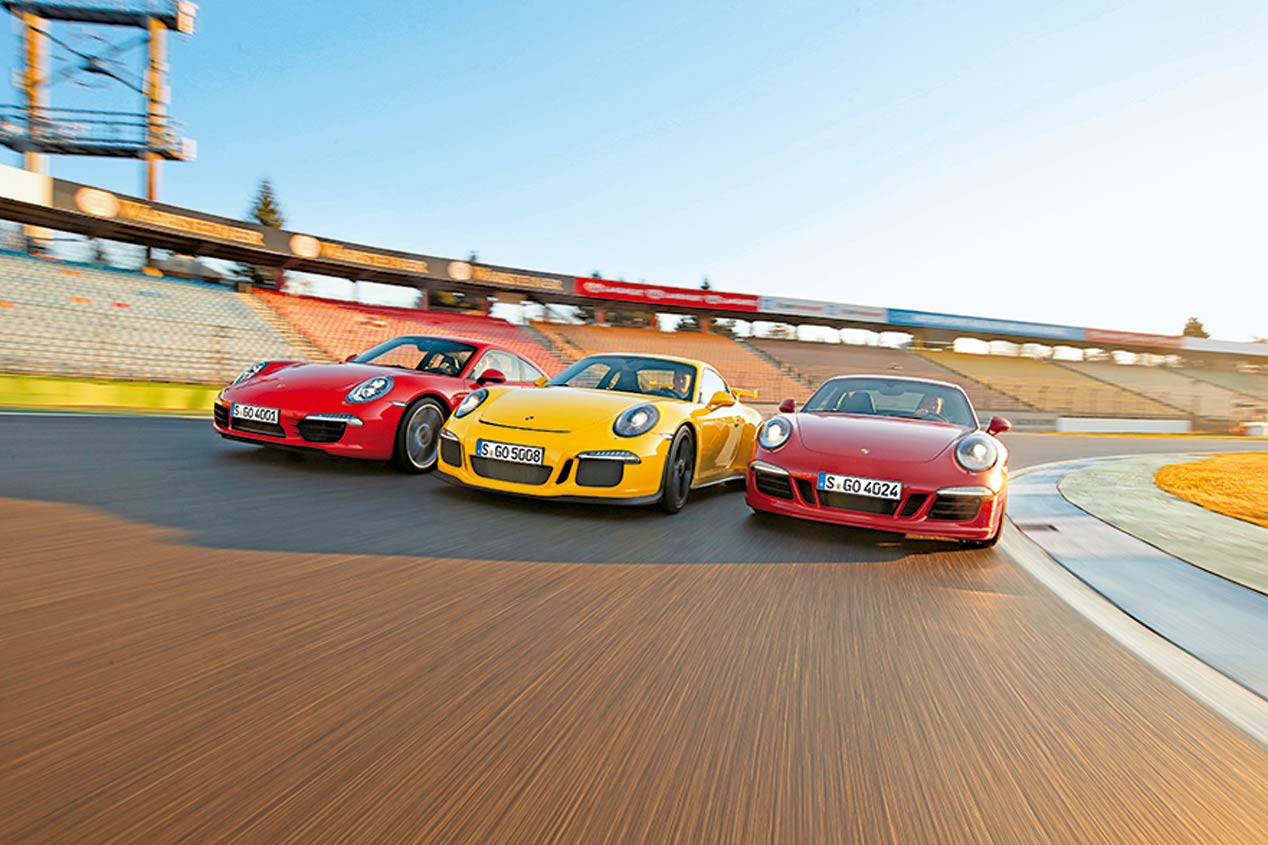 Comparativa: Porsche 911 Carrera S, 911 Carrera GTS y 911 GT3. ¿Cuál es el mejor?