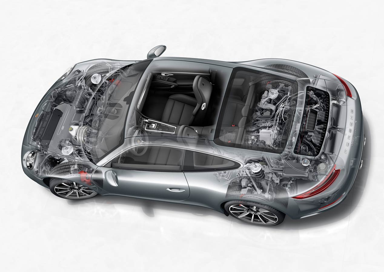 Así son los motores turbo de los nuevos Porsche 911 Carrera y Carrera S