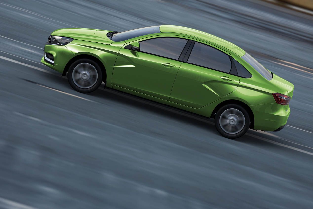 Lada Vesta sedán, comercializado por AutoVaz