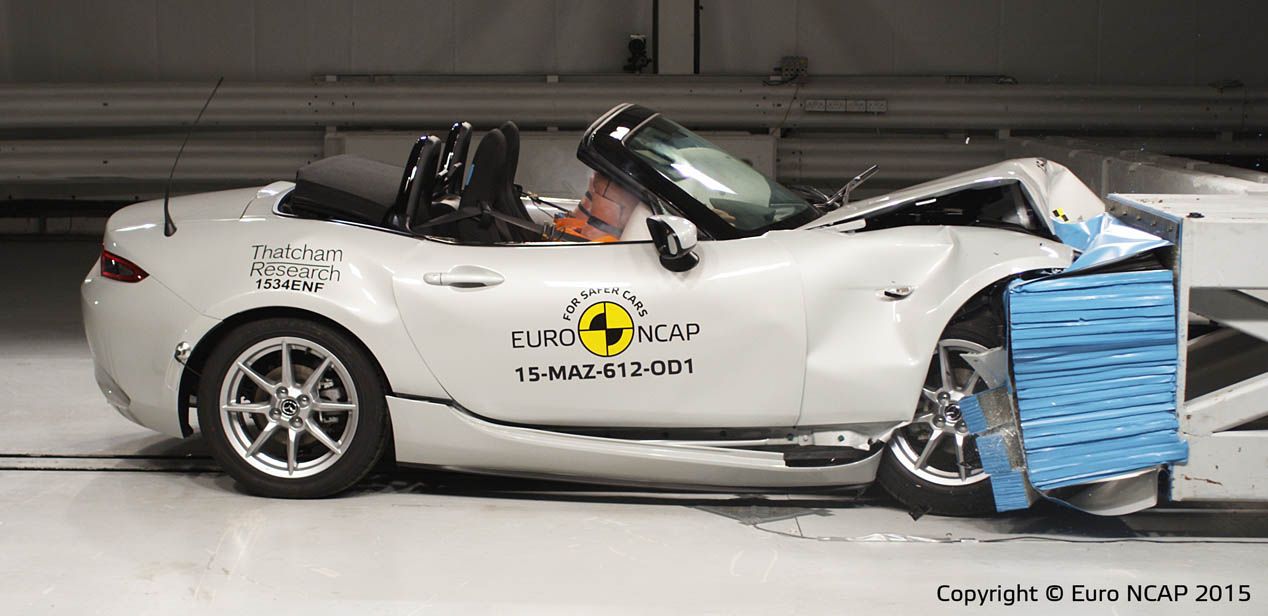 Cinco estrellas EuroNCAP para el Hyundai Tucson y cuatros estrellas para el Mx-5 y el Karl