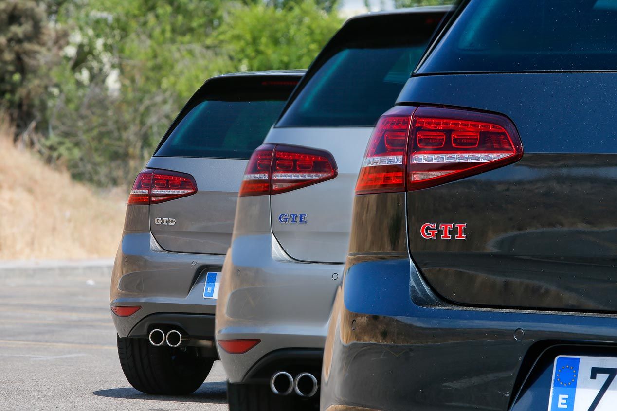 Volkswagen Golf GTI contra Golf GTD y Golf GTE: duelo mecánico