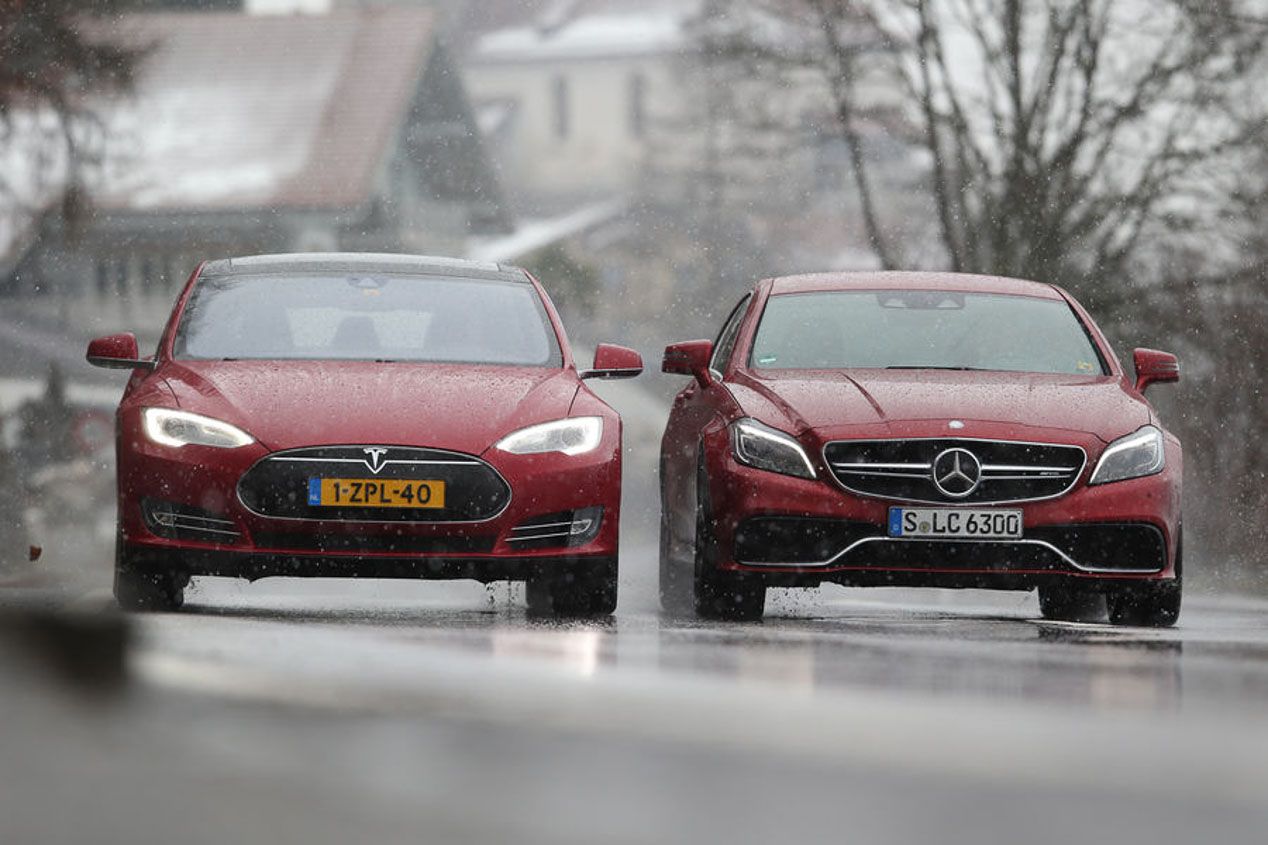 Tesla Model S P85D y Mercedes CLS 63 AMG S: una carrera de aceleración