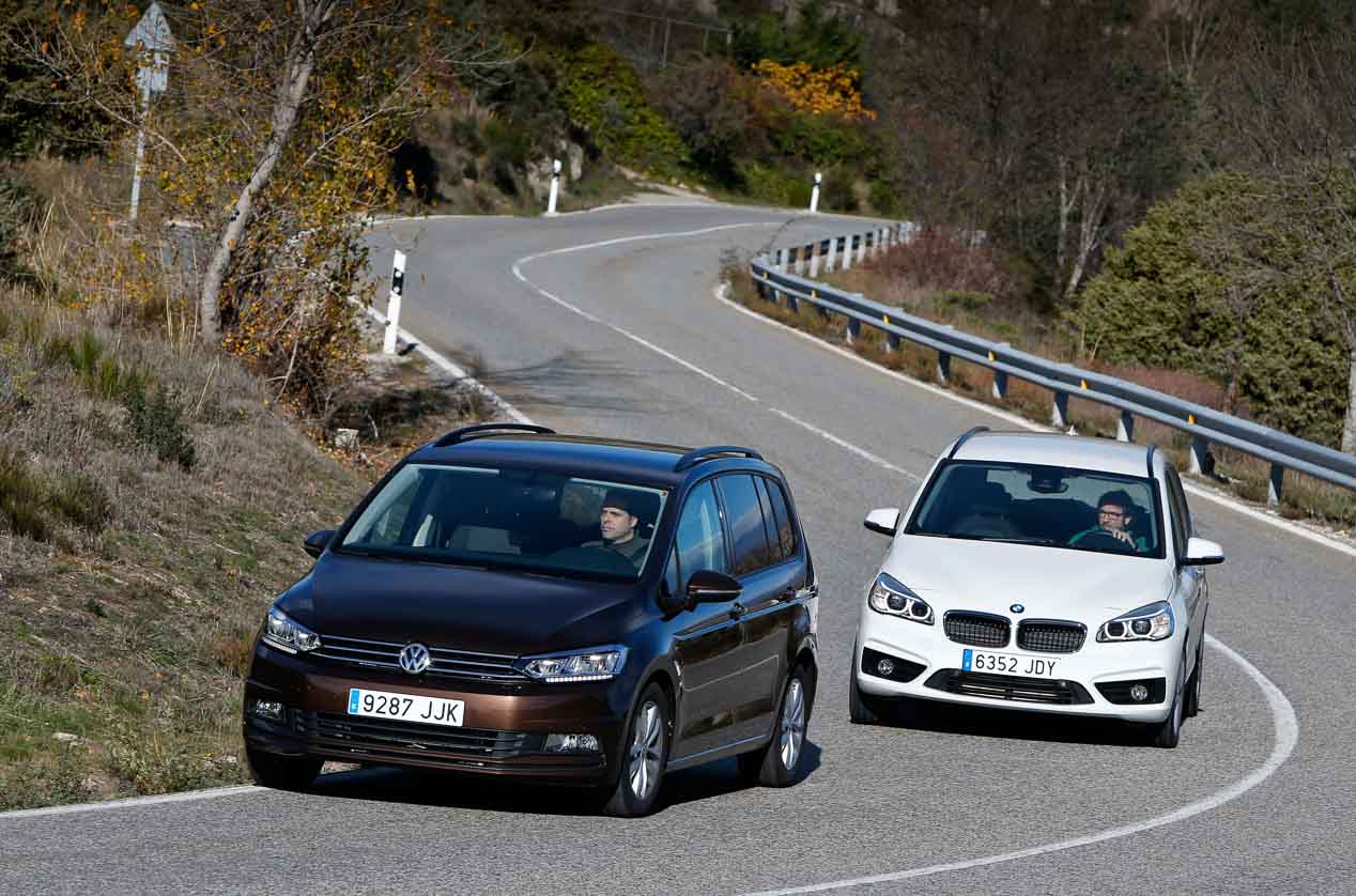 BMW 216d Gran Tourer 7 plazas vs Volkswagen Touran 1.6 TDI/110 CV 7 plazas, en fotos