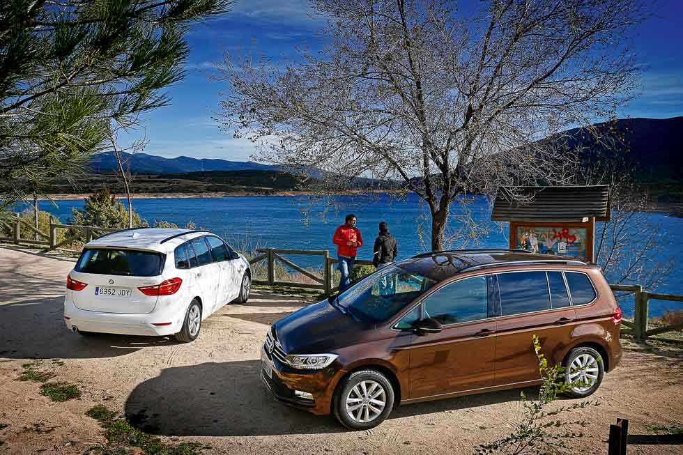 BMW 216d Gran Tourer 7 plazas vs Volkswagen Touran 1.6 TDI/110 CV 7 plazas, en fotos