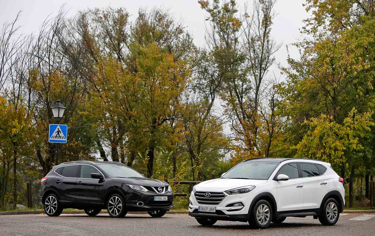 Hyundai Tucson 1.7 CRDi vs Nissan Qashqai 1.6 dCi, dos SUV líderes