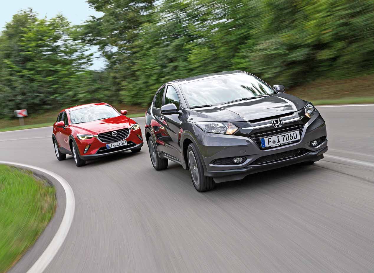 Mazda CX-3 y Honda HR-V, SUV japoneses cara a cara.
