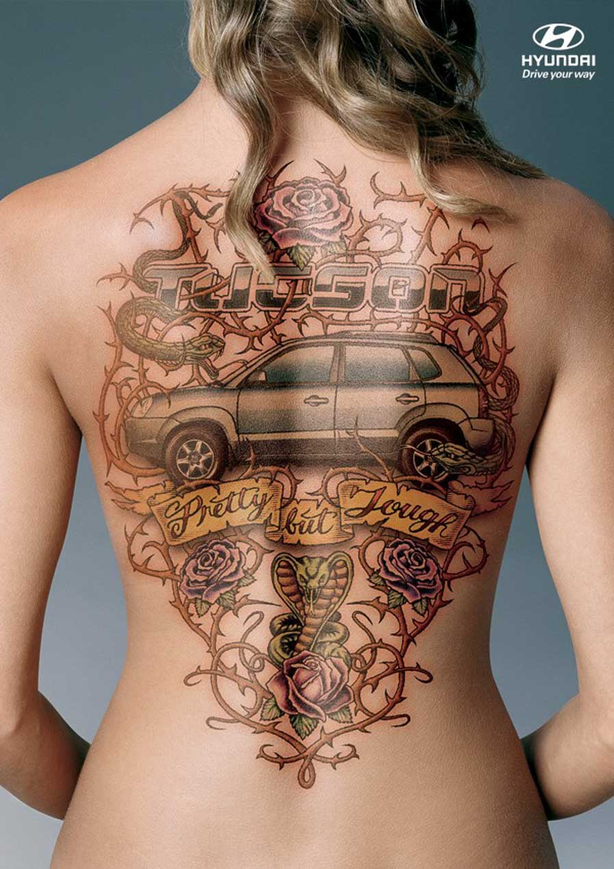 Los mejores tatuajes de coches: arte y decoración