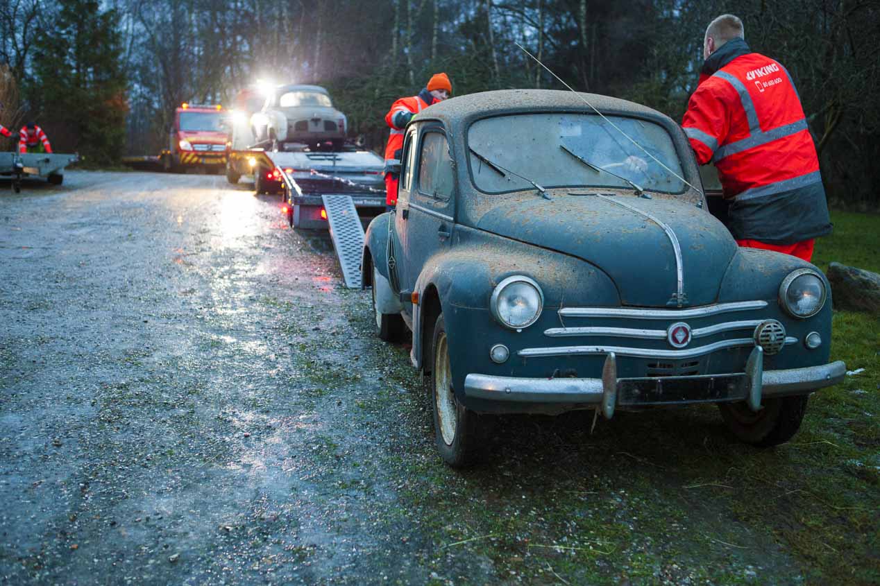 Encontrados coches clásicos Renault en granja danesa